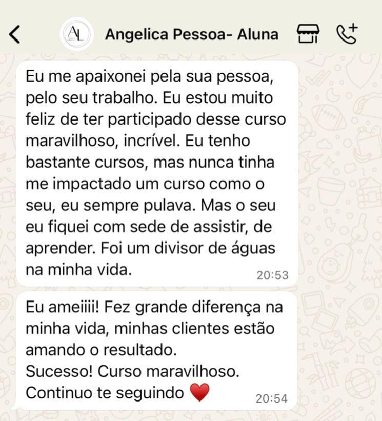 Depoimento de Angelica Pessoa, aluna do Método TF